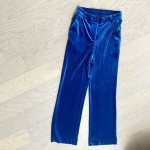 Vibrant Blue Velvet Pants